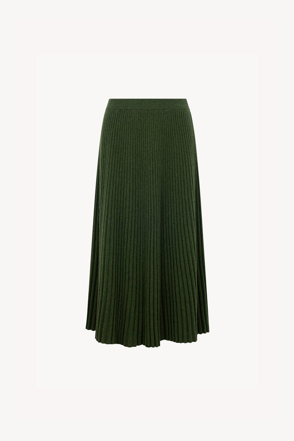 Gonna Plissè in Puro Cashmere Loden