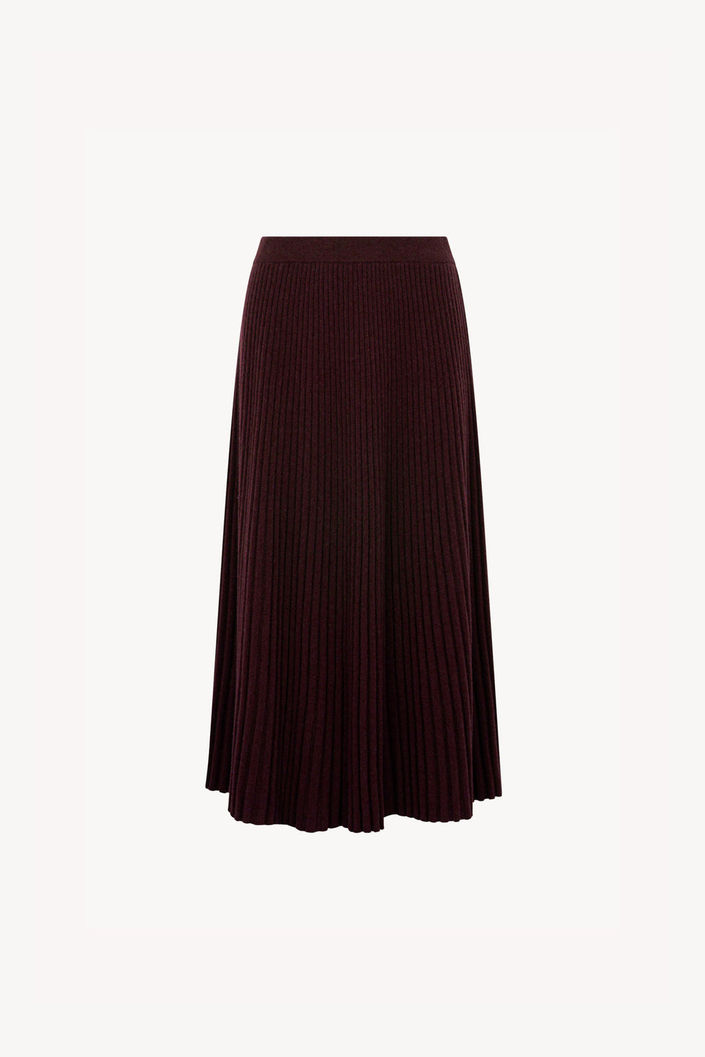 Gonna Plissè in Puro Cashmere Acero