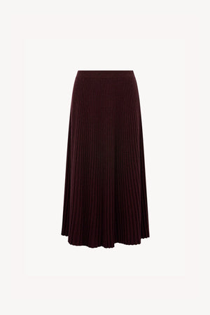 Gonna Plissè in Puro Cashmere Acero