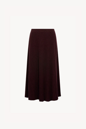 Gonna Plissè in Puro Cashmere Acero