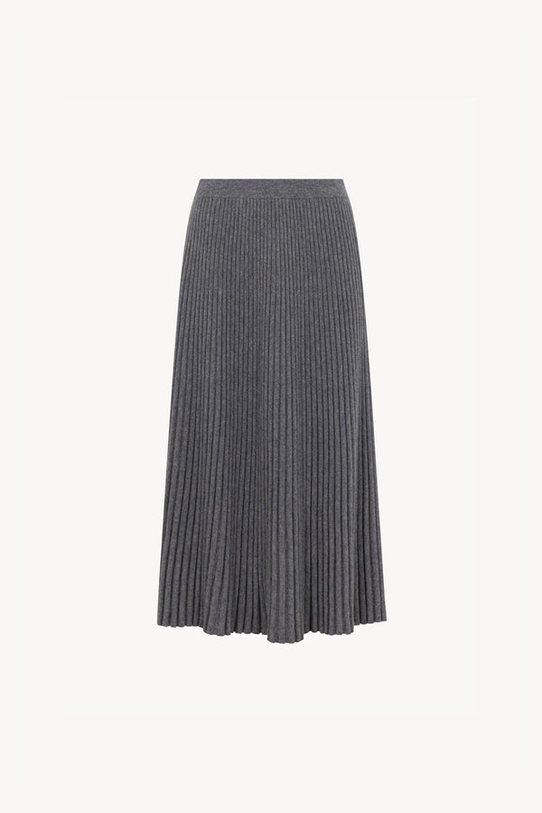 Gonna Plissè in Puro Cashmere Derby