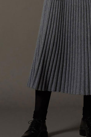 Gonna Plissè in Puro Cashmere Derby