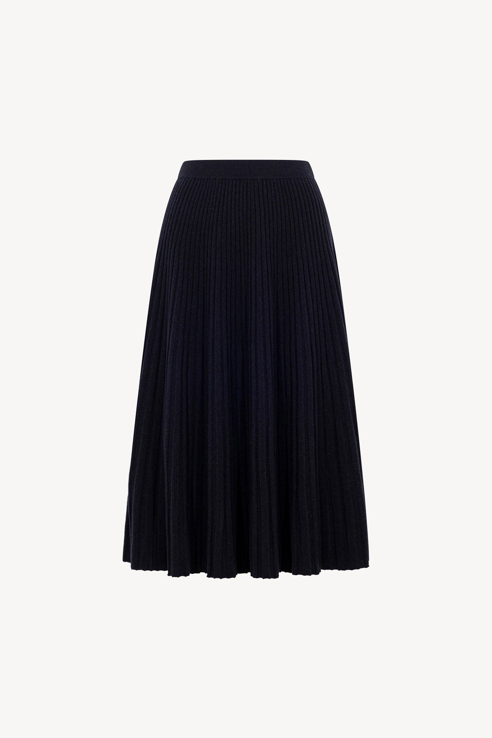 Gonna Plissè in Puro Cashmere Notte