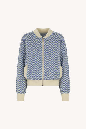 Bomber a Spina di Pesce Puro Cashmere