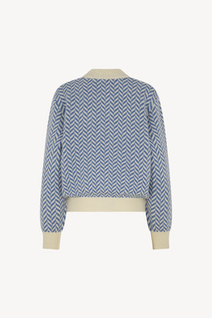 Bomber a Spina di Pesce Puro Cashmere