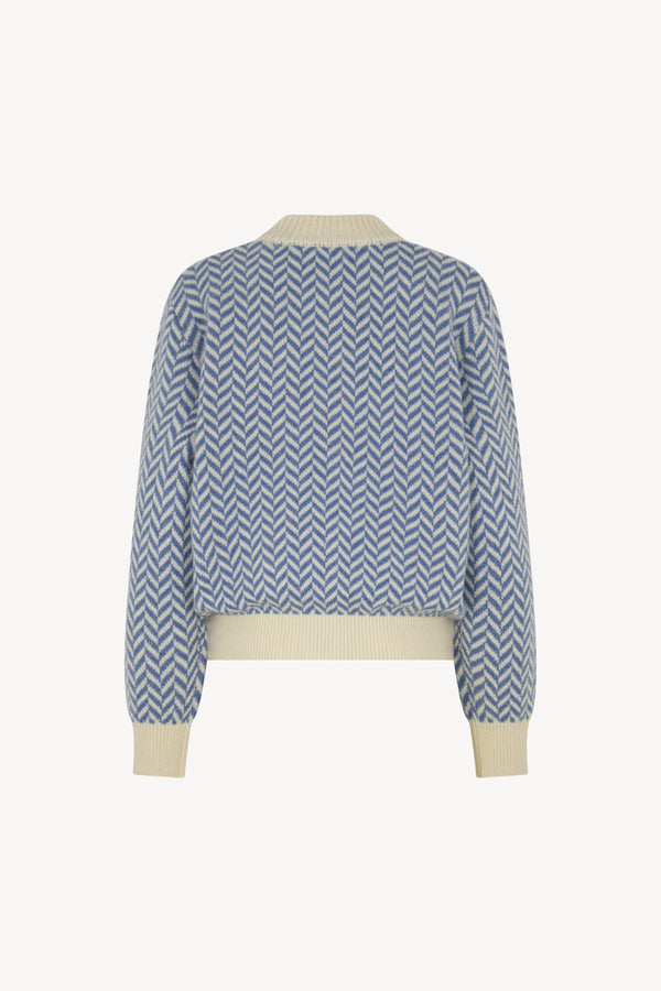 Bomber a Spina di Pesce Puro Cashmere