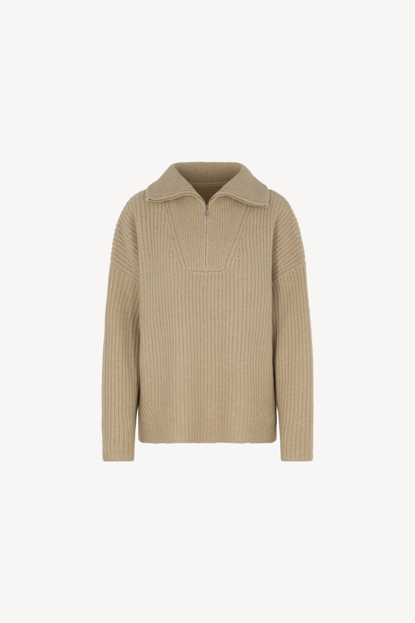 Lupetto Zip in Costa Inglese Puro Cashmere