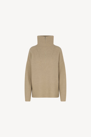 Lupetto Zip in Costa Inglese Puro Cashmere