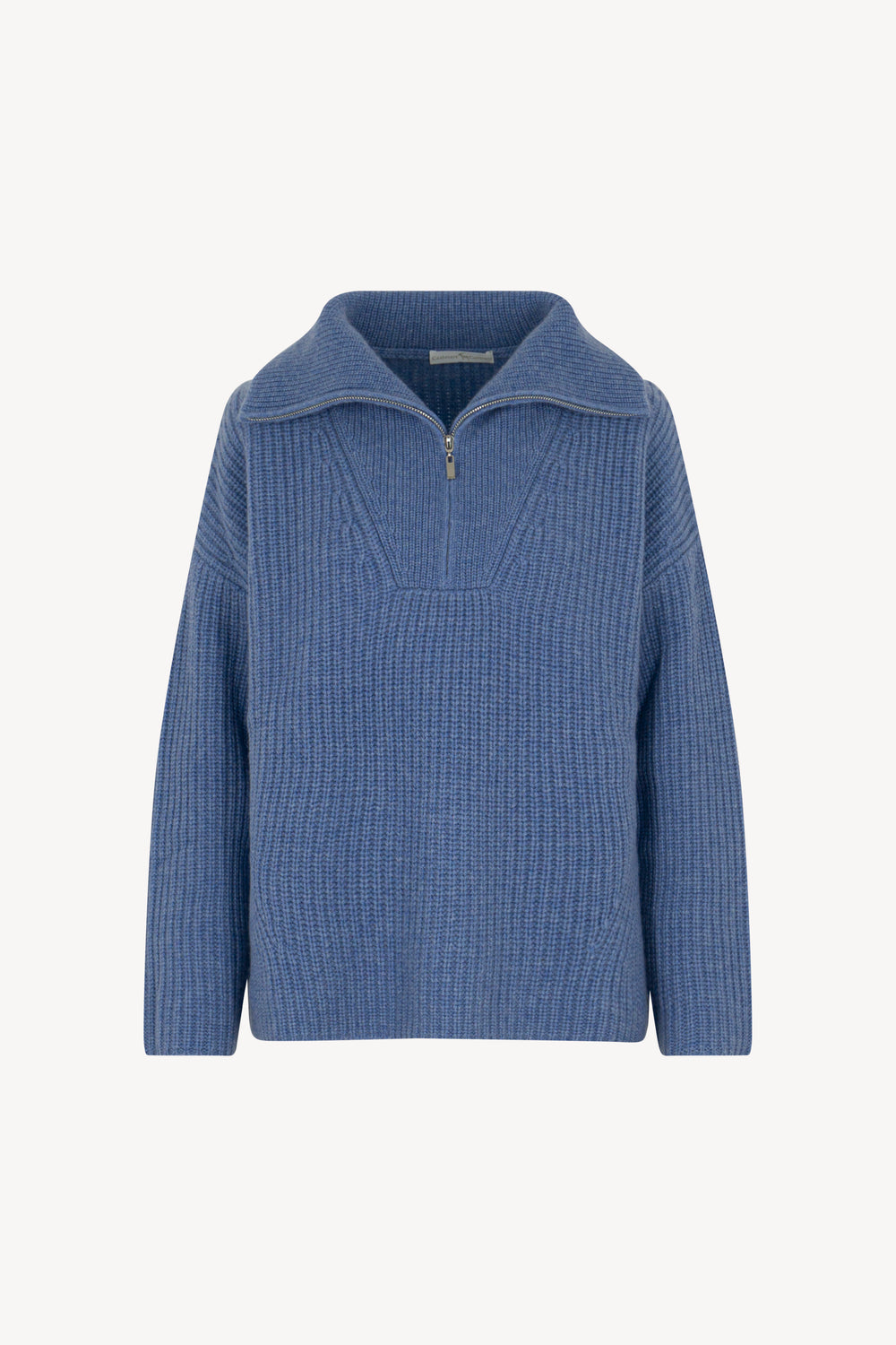 Lupetto Zip in Costa Inglese Puro Cashmere
