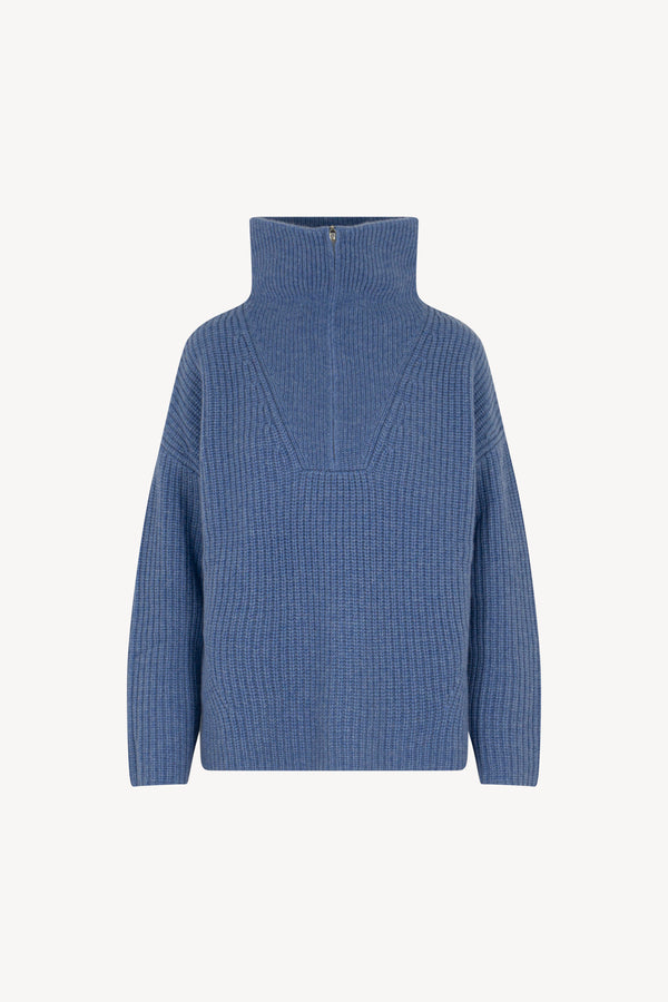Lupetto Zip in Costa Inglese Puro Cashmere