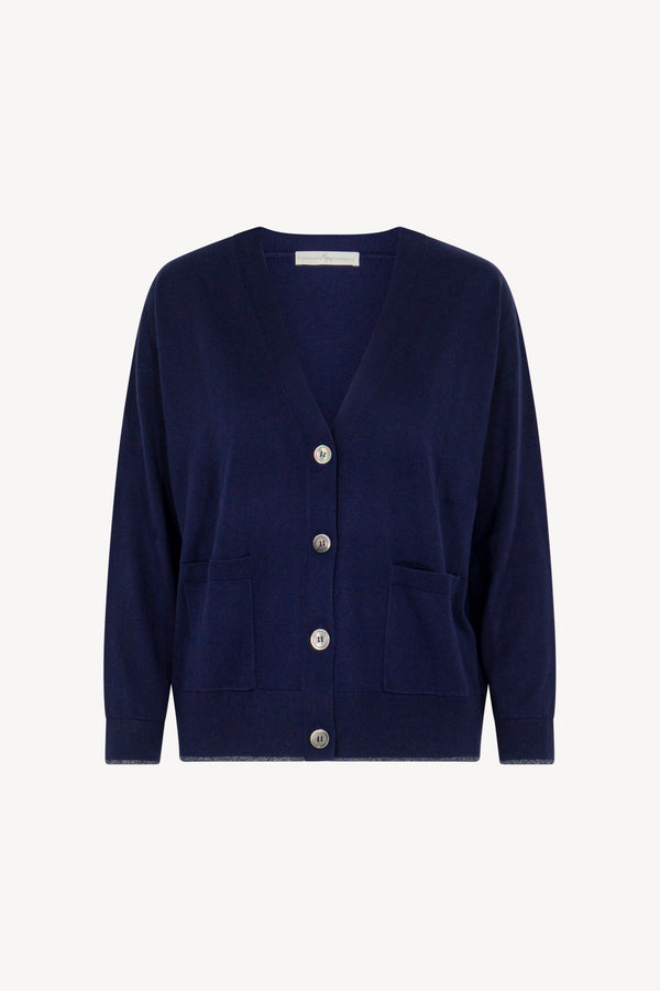 Cardigan Lurex Seta - Cashmere