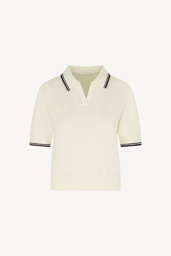 Polo mezza manica tinta unita Cotone - Seta - Cashmere