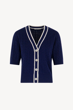 Golfino trecce mezza manica Cotone - Seta - Cashmere