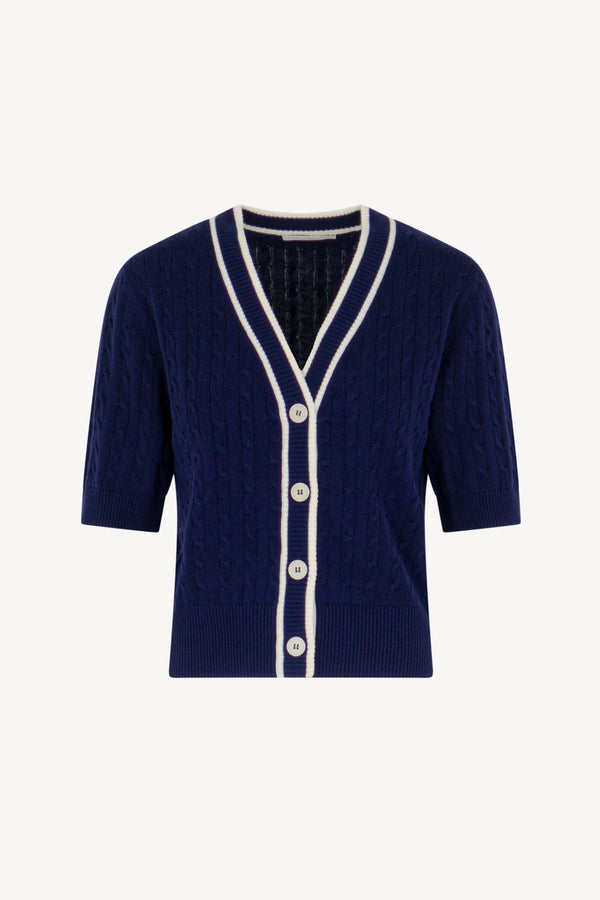 Golfino trecce mezza manica Cotone - Seta - Cashmere