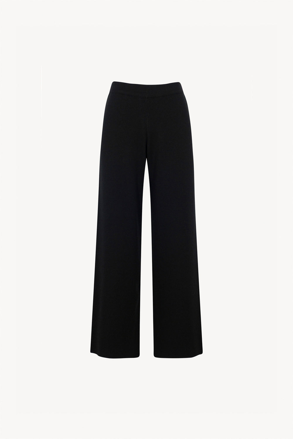 Pantaloni Larghi in Cotone Seta Cashmere Nero
