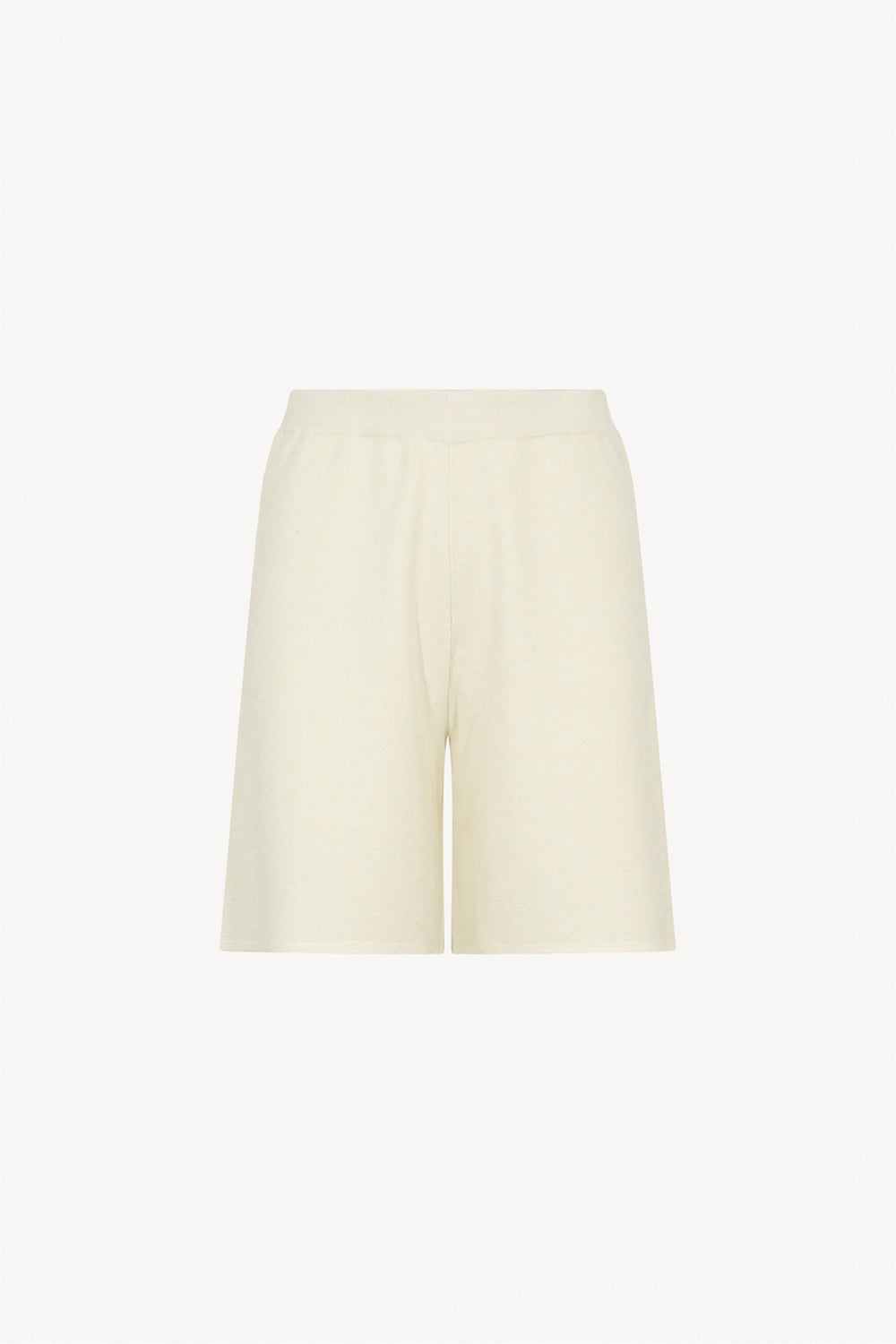 Bermuda in Cotone Seta Cashmere Bianco Latte