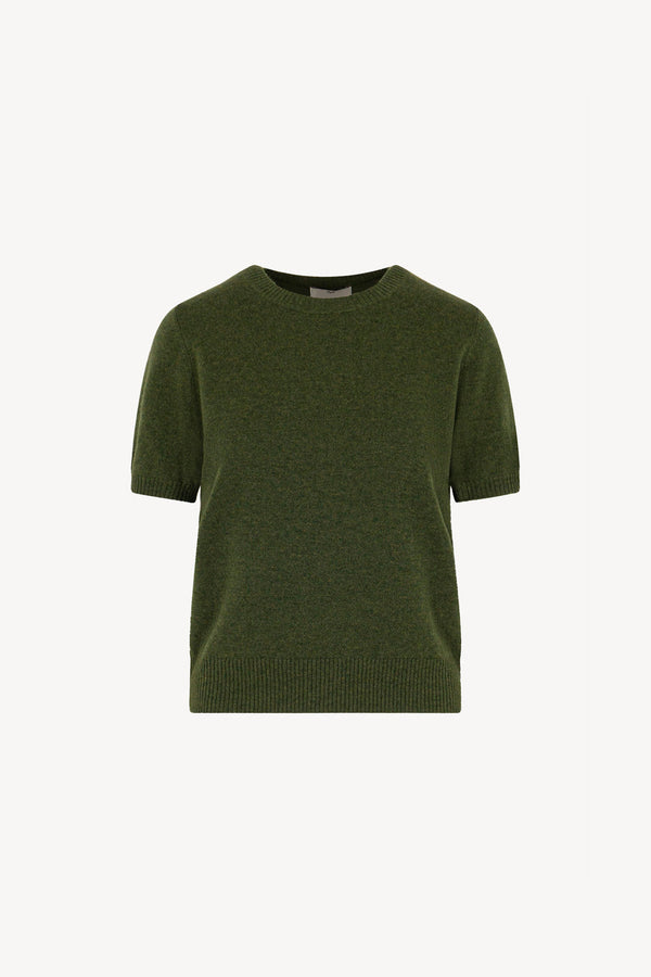 Girocollo Mezza Manica in Puro Cashmere Loden