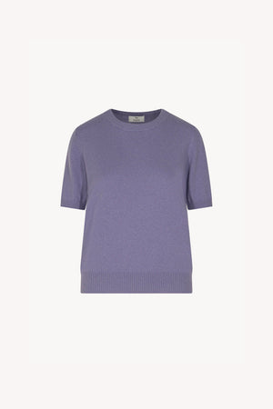 Girocollo Mezza Manica in Puro Cashmere Malva