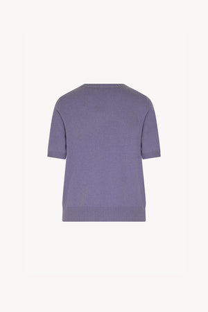 Girocollo Mezza Manica in Puro Cashmere Malva
