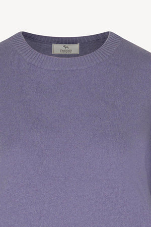 Girocollo Mezza Manica in Puro Cashmere Malva