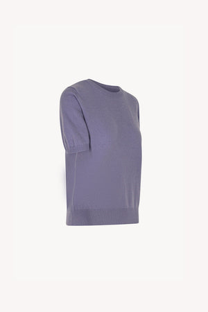 Girocollo Mezza Manica in Puro Cashmere Malva