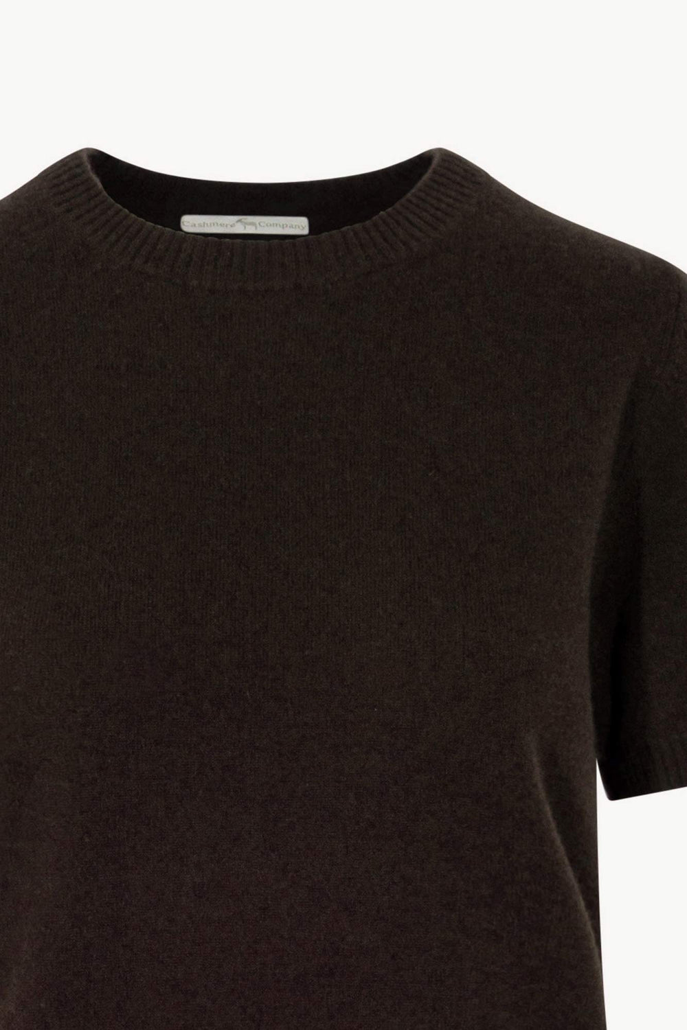 Girocollo Mezza Manica in Puro Cashmere Mocha