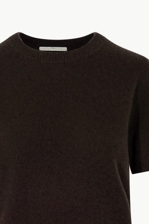 Girocollo Mezza Manica in Puro Cashmere Mocha