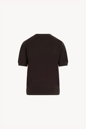 Girocollo Mezza Manica in Puro Cashmere Mocha