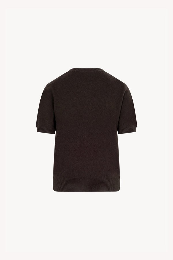 Girocollo Mezza Manica in Puro Cashmere Mocha