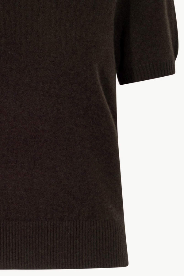 Girocollo Mezza Manica in Puro Cashmere Mocha