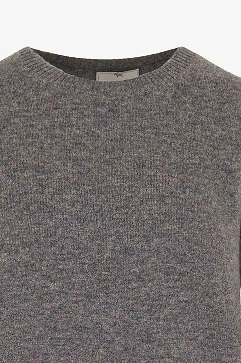 Girocollo Mezza Manica in Puro Cashmere Derby