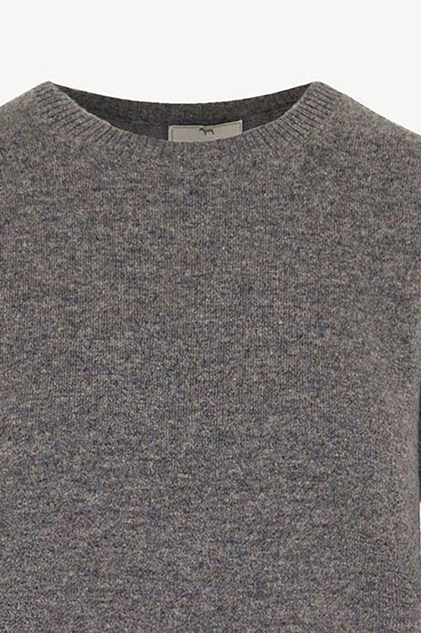 Girocollo Mezza Manica in Puro Cashmere Derby