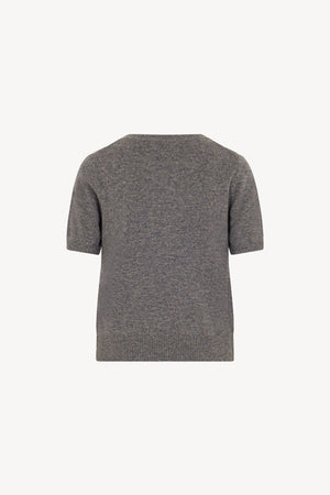 Girocollo Mezza Manica in Puro Cashmere Derby