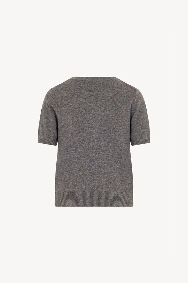 Girocollo Mezza Manica in Puro Cashmere Derby