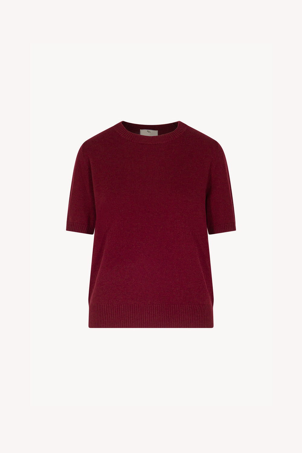 Girocollo Mezza Manica in Puro Cashmere Melograno