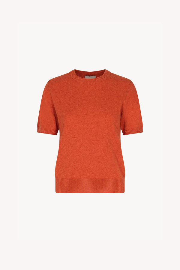 Girocollo Mezza Manica in Puro Cashmere Spezie