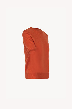 Girocollo Mezza Manica in Puro Cashmere Spezie