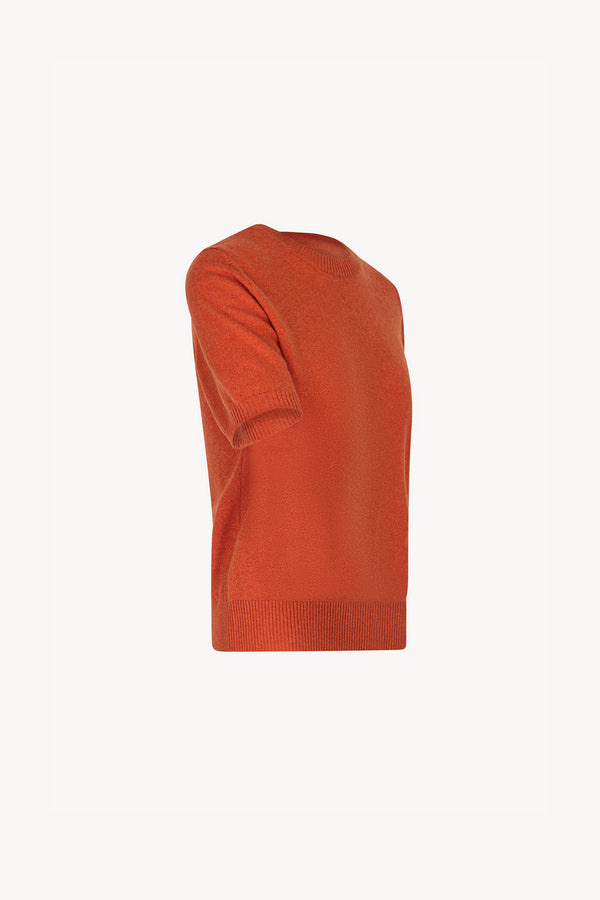 Girocollo Mezza Manica in Puro Cashmere Spezie