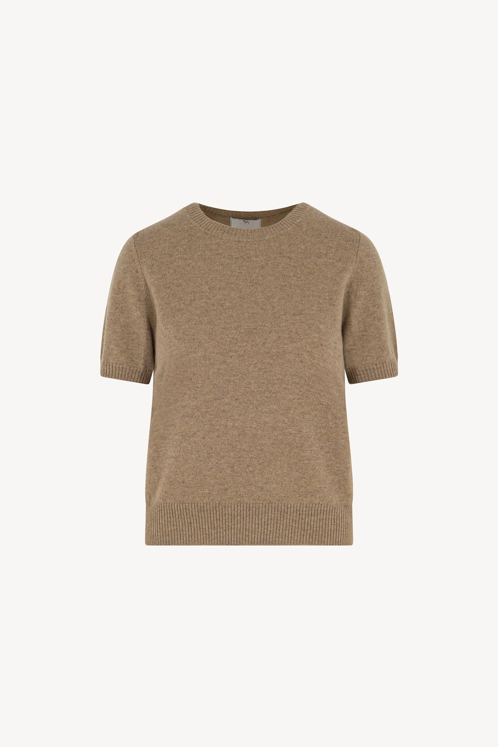 Girocollo Mezza Manica in Puro Cashmere Dune