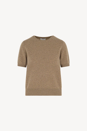 Girocollo Mezza Manica in Puro Cashmere Dune