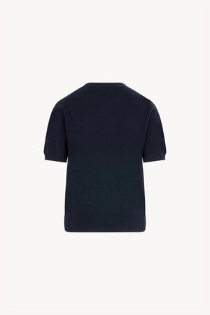 Girocollo Mezza Manica in Puro Cashmere Notte