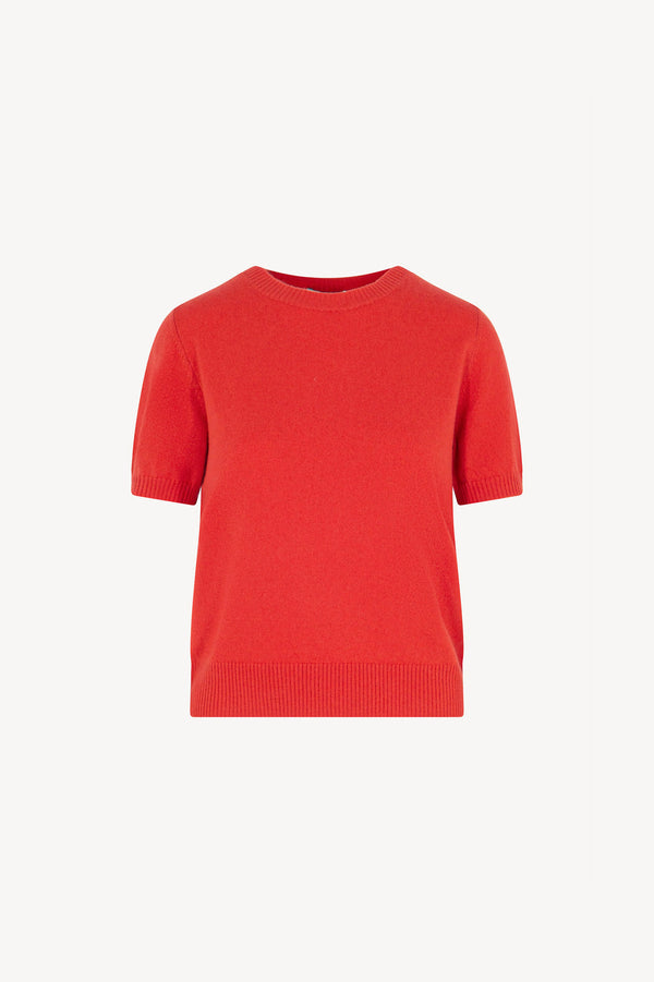 Girocollo Mezza Manica in Puro Cashmere Bitter