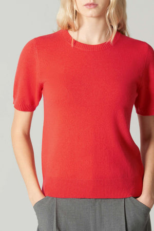 Girocollo Mezza Manica in Puro Cashmere Bitter