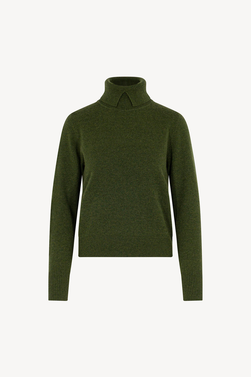 Dolcevita con Spacchetto in Puro Cashmere Loden