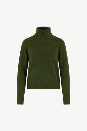 Dolcevita con Spacchetto in Puro Cashmere Loden