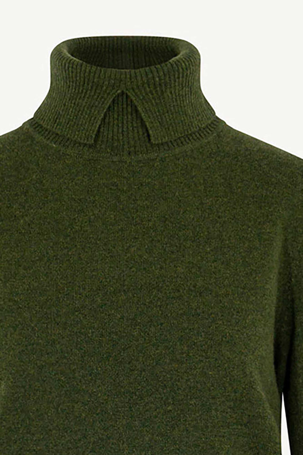 Dolcevita con Spacchetto in Puro Cashmere Loden