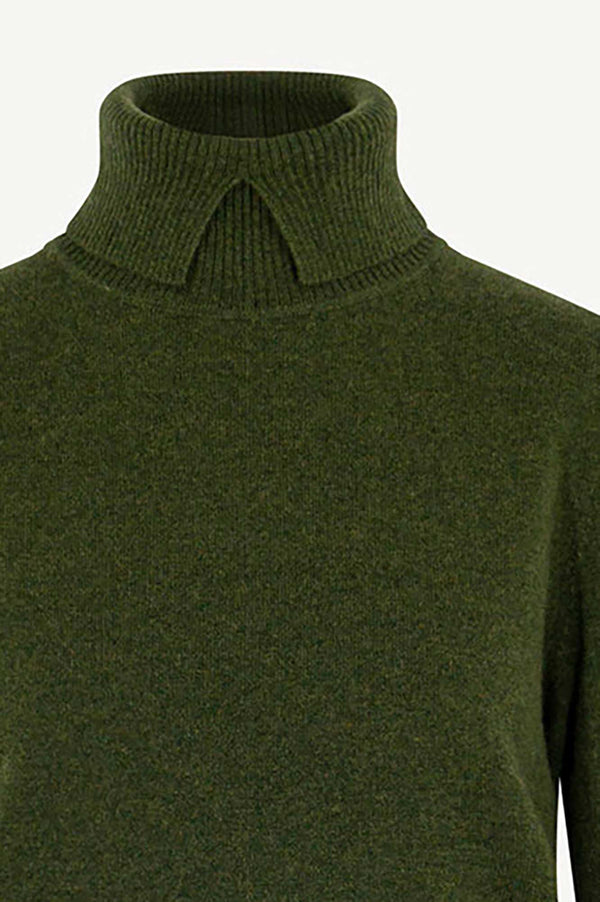 Dolcevita con Spacchetto in Puro Cashmere Loden