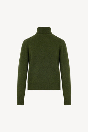 Dolcevita con Spacchetto in Puro Cashmere Loden