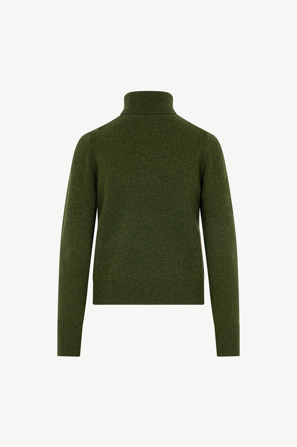 Dolcevita con Spacchetto in Puro Cashmere Loden