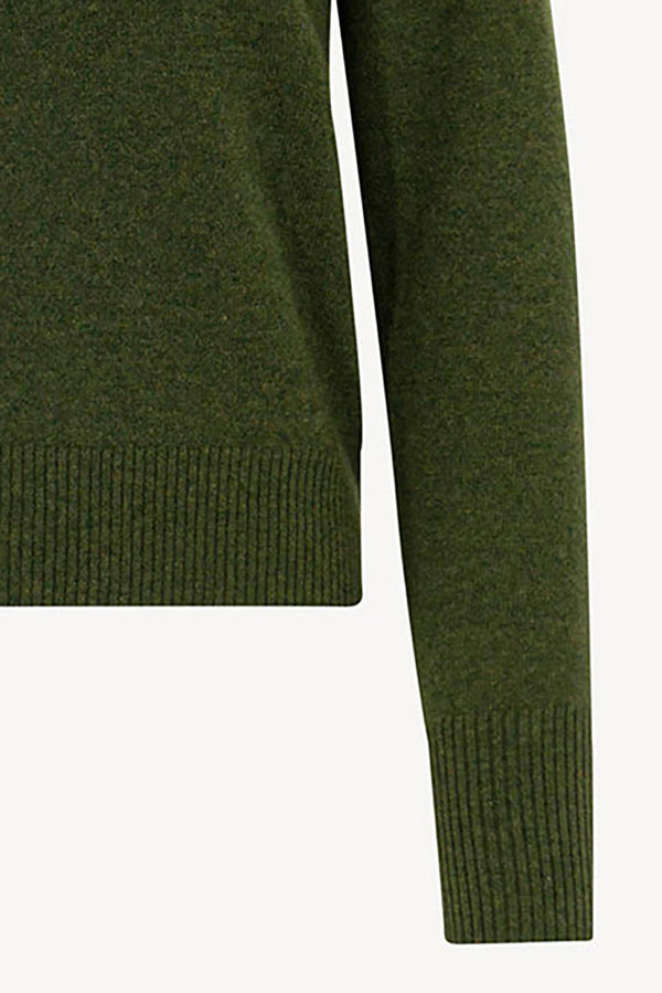 Dolcevita con Spacchetto in Puro Cashmere Loden